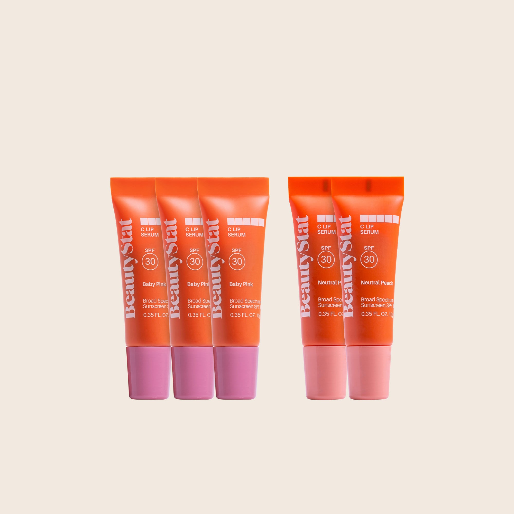 C Lip Serum Baby Pink & Neutral Peach - 5 pack