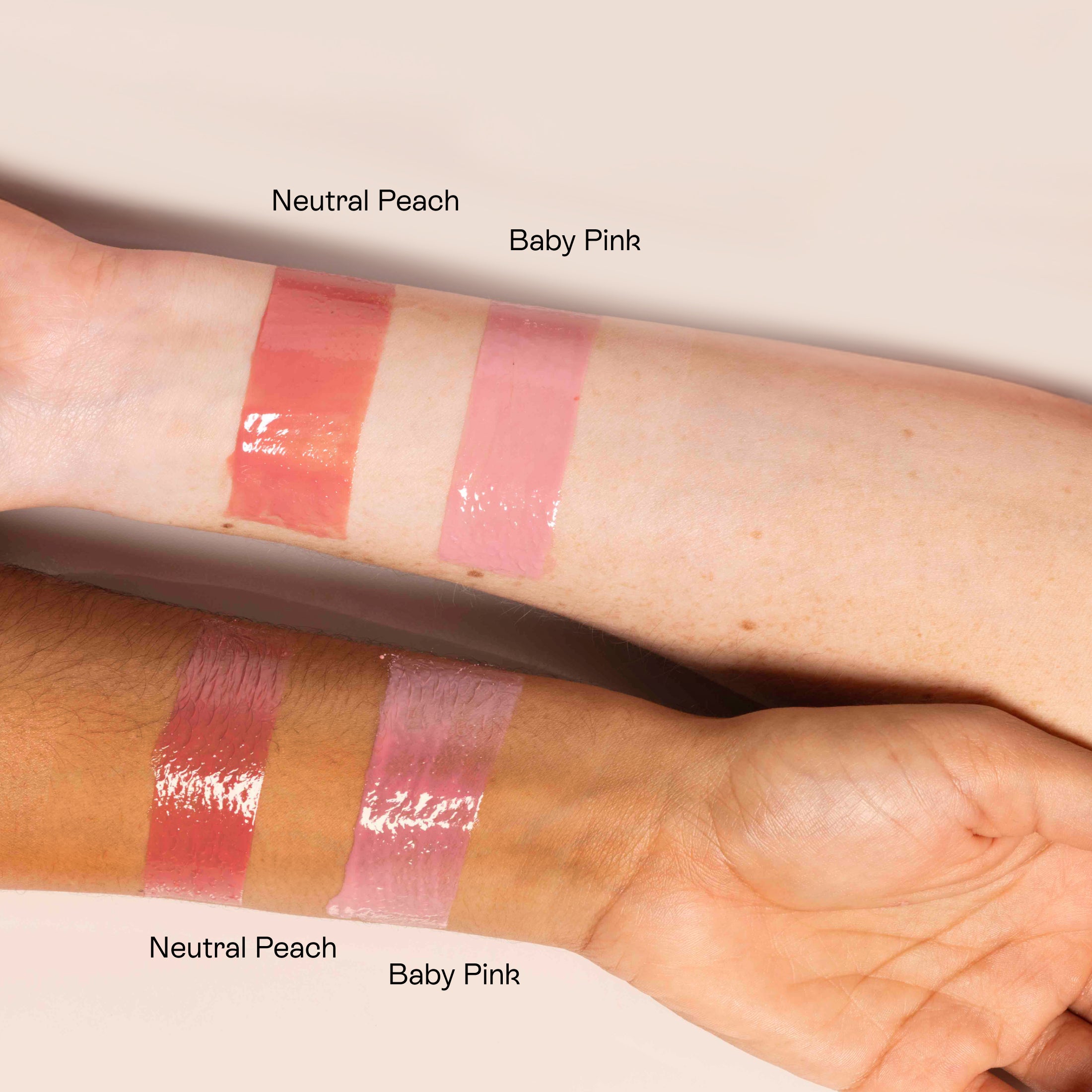 Sunrise Glow Duo - Neutral Peach and Baby Pink