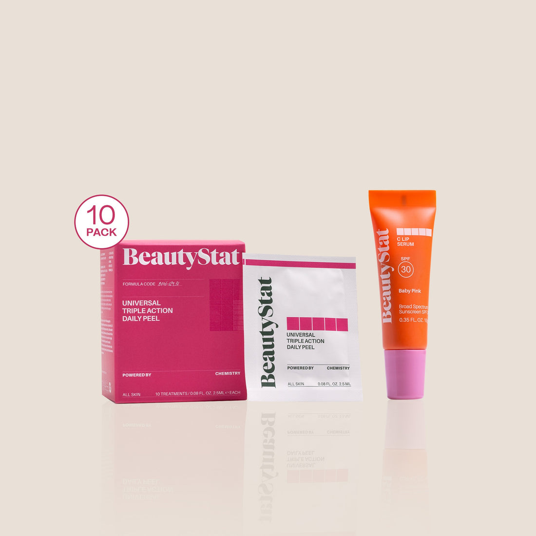 Polish & Plump Set: C Lip Serum SPF 30 + Peel Pads (10pk)