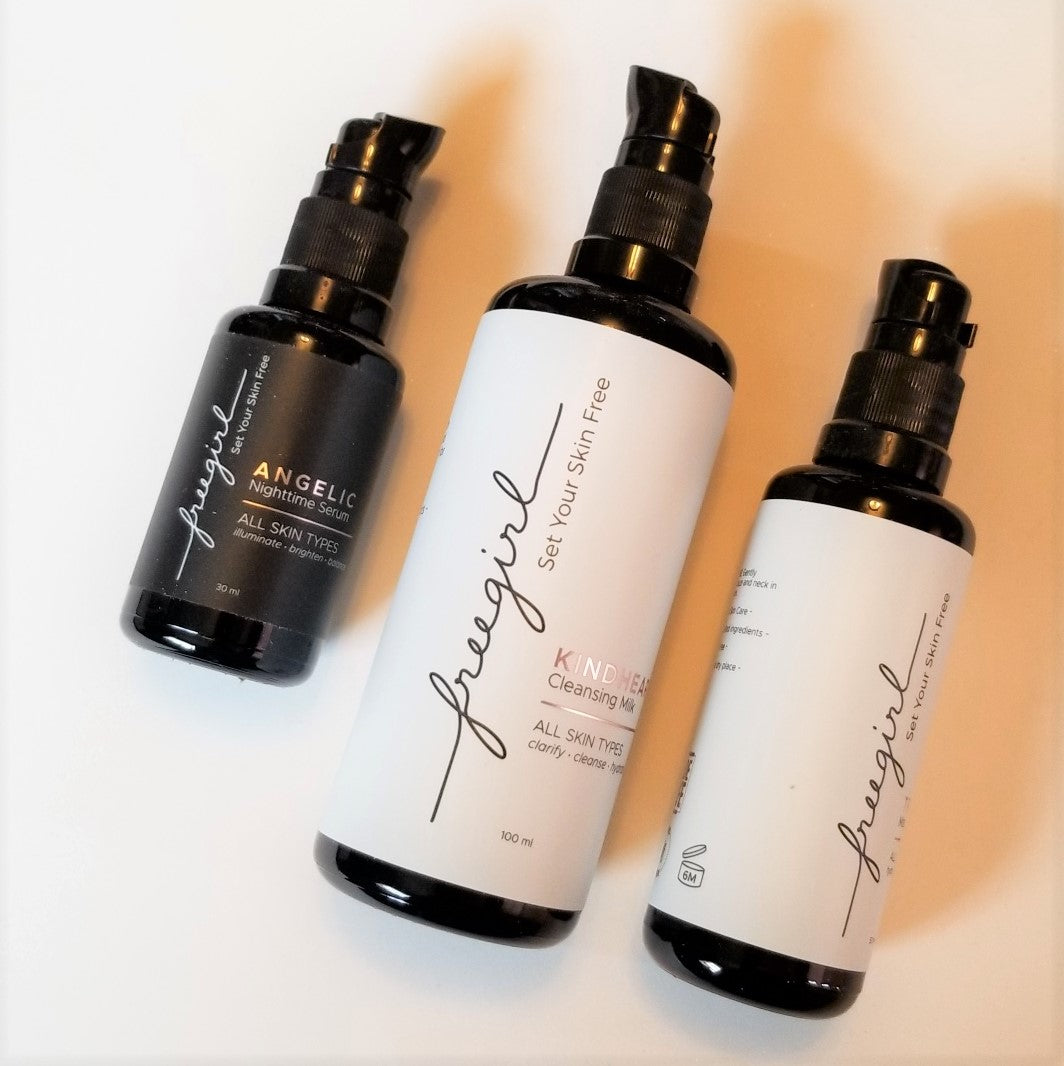 Review, Ingredients, Photos, Skincare Trend, 2019, 2020: Freegirl, Kindhearted Cleansing Milk, True Moisture Creme, Angelic Nighttime Serum
