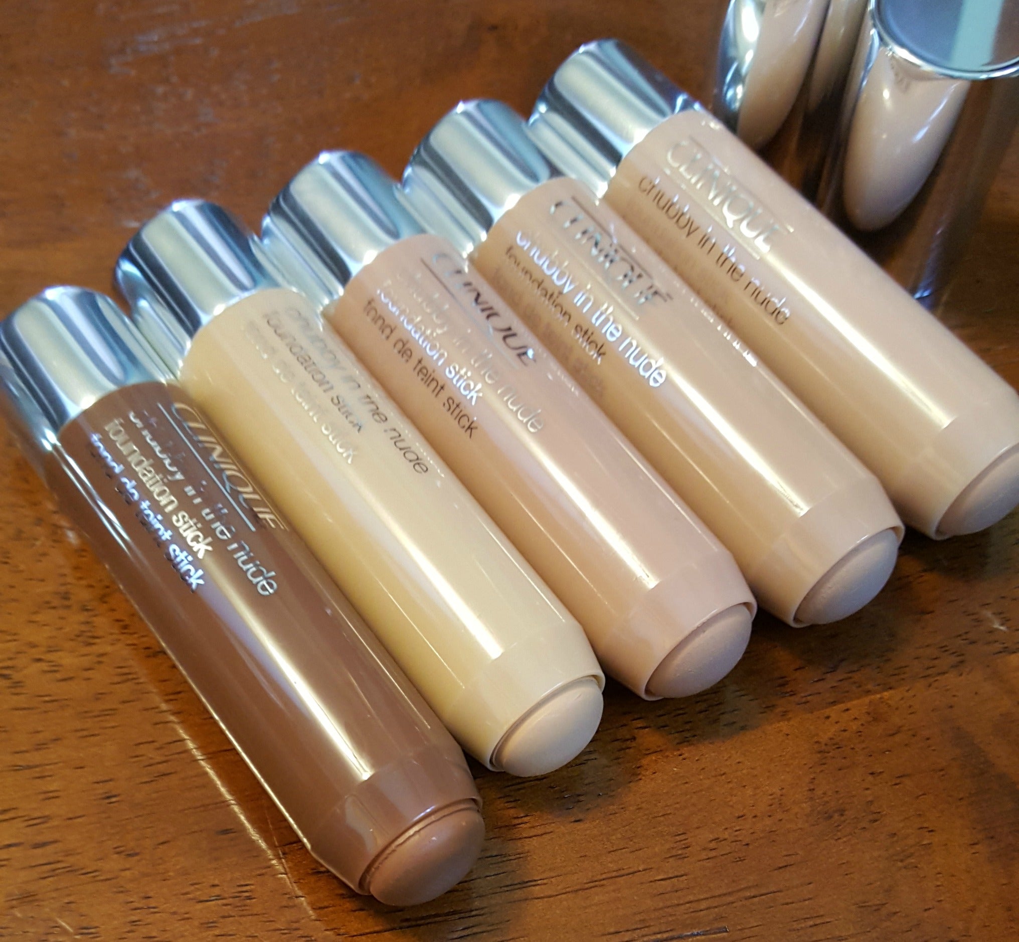 Makeup, Review, Swatches, Shades, Clinique, Chubby, in, the, Nude, Foundation, Sticks