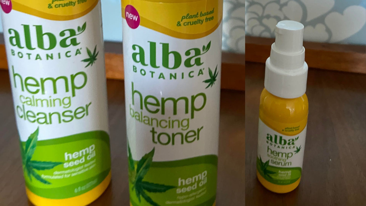 Review, photos, ingredients, trends, skincare, 2022, 2023, alba botanica, hemp skincare, hemp calming cleanser, hemp balancing toner, hemp seed oil, hemp soothing serum, cruelty free, leaping bunny