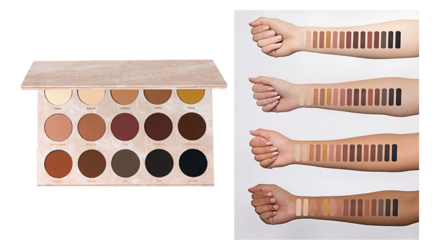 review, photos, makeup, swatches, ingredients, trends, 2021, 2022, dominique cosmetics, transition palette, eyeshadow palette, best new eyeshadow palettes, trending eyeshadow palettes, neutral makeup looks