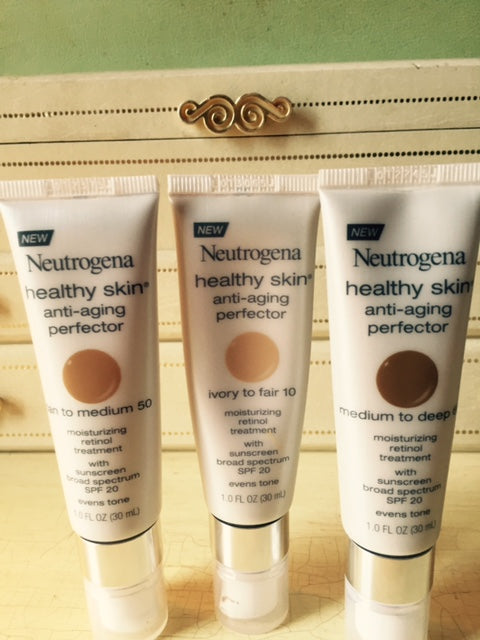 Skincare Review, Trend 2016, 2017, 2018, Ingredients, Swatches: NEUTROGENA Healthy Skin Anti-Aging Perfector, Rapid Tone Repair Dark Spot Corrector, Moisturizer SPF 30, Night