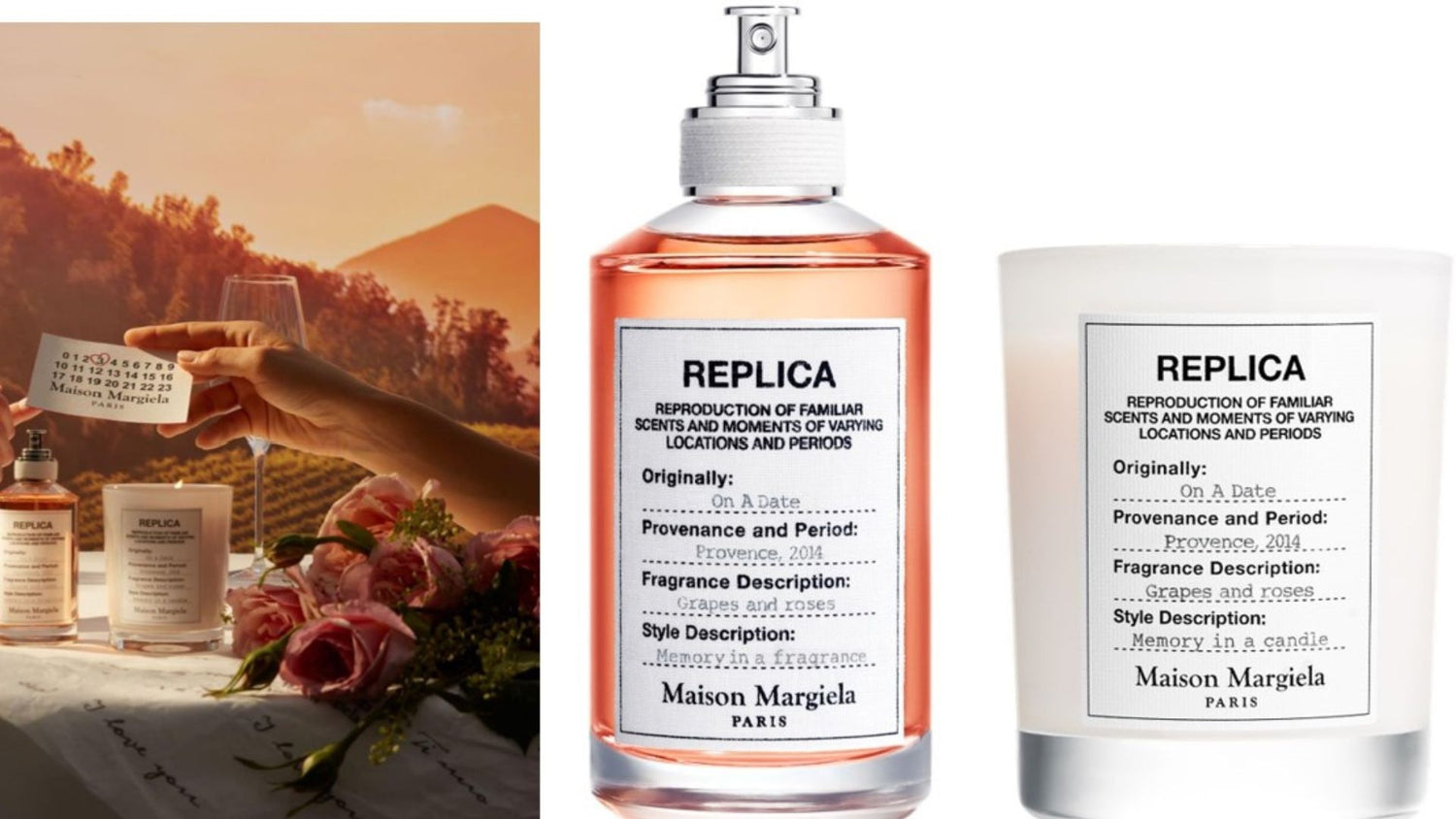 review, photos, ingredients, trends, perfume, fragrance, 2023, 2024, replica, maison margiela paris, on a date, best new fragrances, valentine's day fragrances, sephota, eau de toilette, scented candle