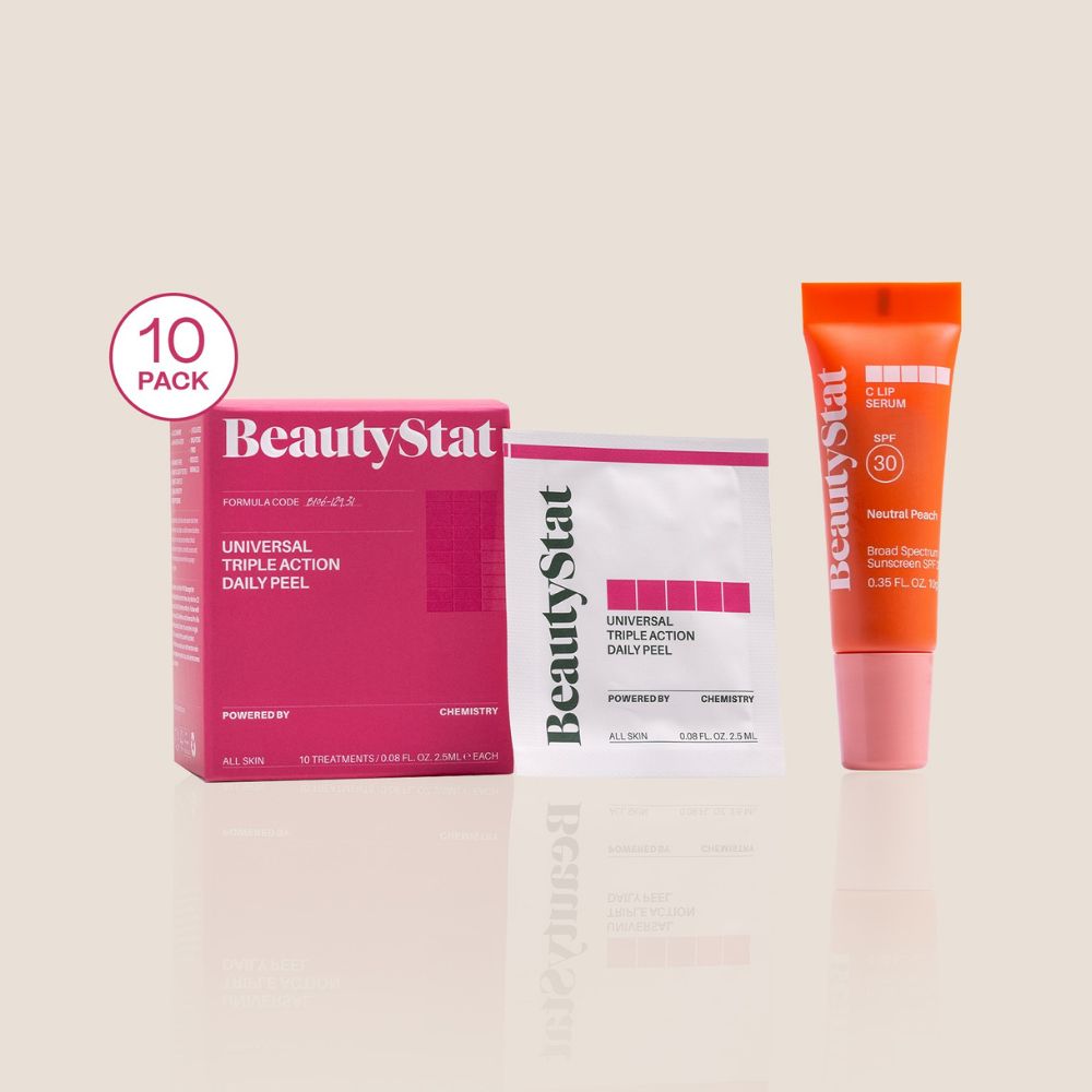 Polish & Plump Set: C Lip Serum SPF 30 + Peel Pads (10pk)